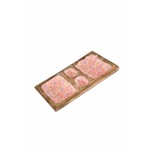 Vitale AK.FQ0021-P Pembe Çiçek Desenli Dekoratif Tepsi