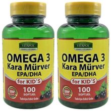 Vitapol Kids Omega 3 Kara Mürver 2x100 Kapsül