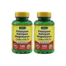 Vitapol Potasyum Kalsiyum Magnezyum Çinko Vitamin İçeren D3 2x100 Tablet