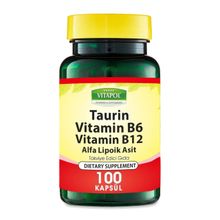 Vitapol Taurin Vitamin B6 B12 Alfa Lipoik Asit 100 Kapsül