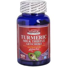 Vitapol Turmeric Milk Thistle Artichoke Zerdeçal Deve Dikeni Enginar 100 Kapsül