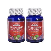 Vitapol Turmeric Milk Thistle Artichoke Zerdeçal Deve Dikeni Enginar 2x100 Kapsül