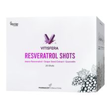 Vitisfera Resveratrol Shot – 200 mg Trans Resveratrol (Veri-te®) - 100mg Üzüm Çekirdeği Ekstresi - 50mg Quercetin – 20 Flakon - Orman Meyveleri Aromalı