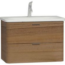 VitrA 56147 Nest Trendy 80 cm Hareli Doğal Ahşap Çift Çekmeceli Lavabo Dolabı
