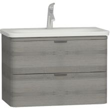VitrA 56148 Nest Trendy 80 cm Gri Dokulu Ahşap Çift Çekmeceli Lavabo Dolabı