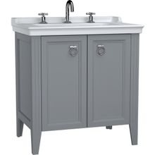 VitrA 62163 Valarte Kapaklı Etajerli 80 cm Mat Gri Lavabo Dolabı