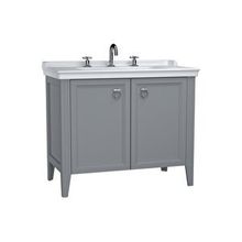 VitrA 62166 100 CM Mat Gri Valarte Kapaklı Etajerli Lavabo Dolabı