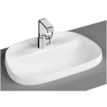 VitrA Frame 5696B401-0041 Armatür Bantlı 57 cm Mat Beyaz Tezgah Üstü TV Lavabo