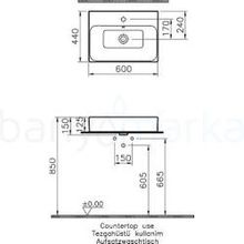 VitrA Nuo 60 cm Çanak Lavabo