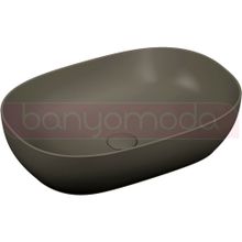 VitrA Outline 5995B483-0016 60 cm Mat Siyah Oval Çanak Lavabo