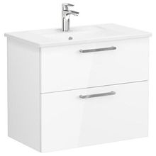 VitrA Root 66306 Parlak Beyaz 80 CM İki Çekmeceli Lavabo Dolabı