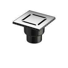 VitrA V-Flow 5608280 Alttan Çıkışlı 15x15 cm DK 100 Kapak Parlak Krom Duş Kanalı