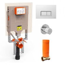 VitrA VPro 800-1894 Panel Stop Valf Seti 680 Gri Asma Klozetler İçin Gömme Rezervuar