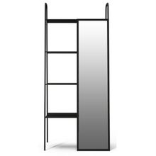 Vivense Lackboard Aynalı Metal Siyah Kitaplık