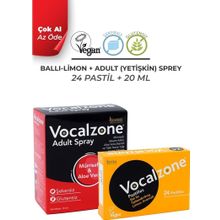Vocalzone Bal Limon 24 Adet Pastil + Vocalzone Adult 20 ml Sprey