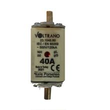 Voltrano Kale Porselen NH00 40A 00 Boy Bıçaklı Sigorta Buşonu