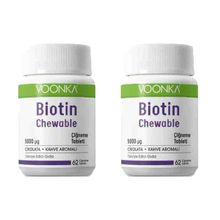 Voonka Biotin 5000 mcg Çikolata Kahve Aromalı 2x62 Çiğneme Tableti