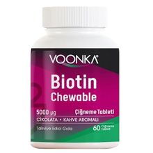 Voonka Biotin Chewable 5000 mcg 60 Çiğneme Tableti