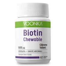 Voonka Biotin Chewable 5000 mcg 62 Çiğneme Tableti