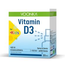 Voonka Kids Vitamin D3 400 IU 20 ml Sprey Damla