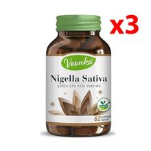 Voonka Nigella Sativa Çörekotu Yağı 1000 mg 3x60 Kapsül