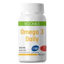 Voonka Omega 3 Daily 1000 mg 92 Kapsül Balık Yağı
