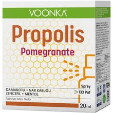 Voonka Propolis Pomegranate Damarotu Nar Kabuğu Zencefil Mentol 20 ml Sprey
