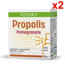 Voonka Propolis Pomegranate Damarotu Nar Kabuğu Zencefil Mentol 2x20 ml Sprey
