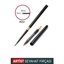 Vox Art No: 2 Seyahat Tipi Yuvarlak Uç Sulu Boya Fırçası