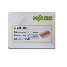 Wago COPY10811WAGOK24715 221-415 5'li 4 mm 25 Adet Kutu Yaylı Tırnaklı Klemens