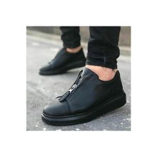 Wagoon WG010 Siyah Kömür Cilt Erkek Casual Ayakkabı
