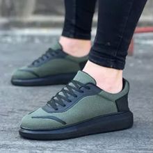 Wagoon WG019 Haki Triko Erkek Casual Günlük Ayakkabı