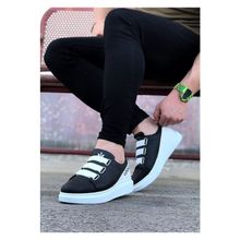 Wagoon WG029 Siyah 3 Bant Legend Taba Kalın Taban Casual Erkek Ayakkabı