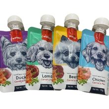 Wanpy 4x90 GR Tasty Meat Paste Taze Sıvı Köpek Ödül Maması Köpek Sıvı Ödülü