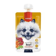 Wanpy 90 GR Taze Sığır Etli ve Havuçlu Et Ezmesi Doğal Köpek Ödülü