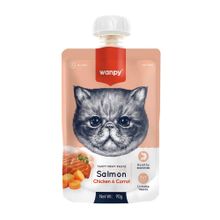 Wanpy 90 gr Taze Somonlu ve Tavuklu Etli Kedi Et Ezmesi