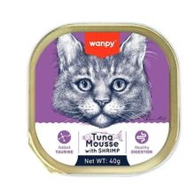 Wanpy Alutray Ezme Ton Ve Karidesli 40 gr Kedi Konservesi