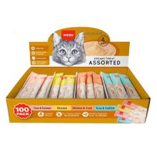 Wanpy Creamy Treat Assorted Karışık 4 Lezzetli 100x14 gr Likit Kedi Ödülü