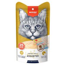 Wanpy Creamy Treat Assorted Karışık 8 Lezzetli 25x14 gr Likit Creamy Kedi Ödülü