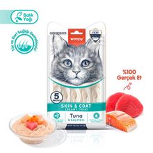 Wanpy Skin Coat Ton Balığı Somonlu 5x14 GR Kedi Ödülü