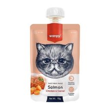 Wanpy Taze Somonlu ve Tavuklu Et Ezmesi Doğal 90 gr Kedi Ödülü