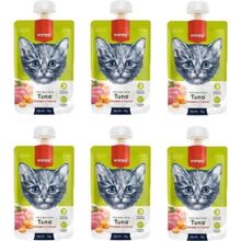 Wanpy Taze Ton Balıklı ve Tavuklu Et Ezmesi Doğal 6x90 gr Kedi Ödülü