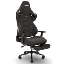 Warrior Kratos Jet Black - Ayak Uzatmalı Profesyonel Bilgisayar Sandalyesi
