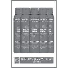 Watsons Fresh Men 5x150 ml Sprey Deodorant