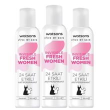 Watsons Invisible Fresh Women 3x150 ml Sprey Deodorant