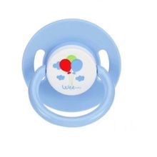 Wee Baby 0-6 Ay Yuvarlak Uçlu No:1 Mavi Renkli Balon Desen Emzik