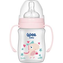 Wee Baby 135 150 ml Pembe Klasik Plus Geniş Ağızlı PP Biberon