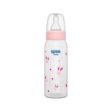 Wee Baby 250 ml Pembe Klasik Tavşan Desenli PP Biberon