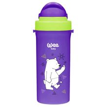 Wee Baby 300 ml Mor Askılı Pipetli Bardak