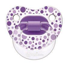 Wee Baby 376 Mor 18+ Ay Şeffaf Desenli Damaklı Emzik